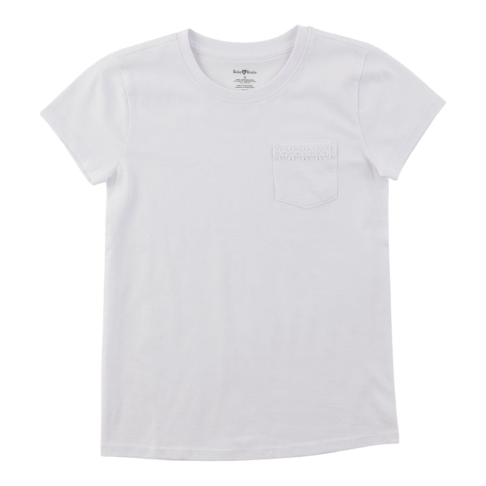 T-shirt imprimé à manches courtes avec détail en dentelle Inspiration automnale BELLA & BIRDIE pour filles