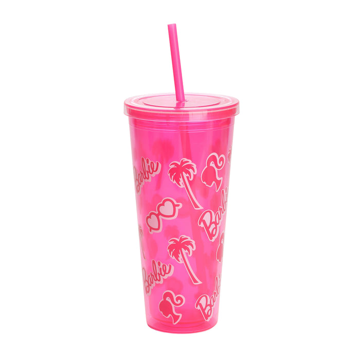 Barbie Tumbler With Straw, 710-ml.