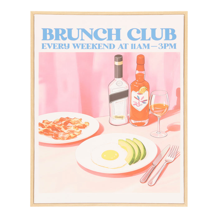 Art mural encadré Brunch Club HomeStyles, anglais, 16 po x 20 po