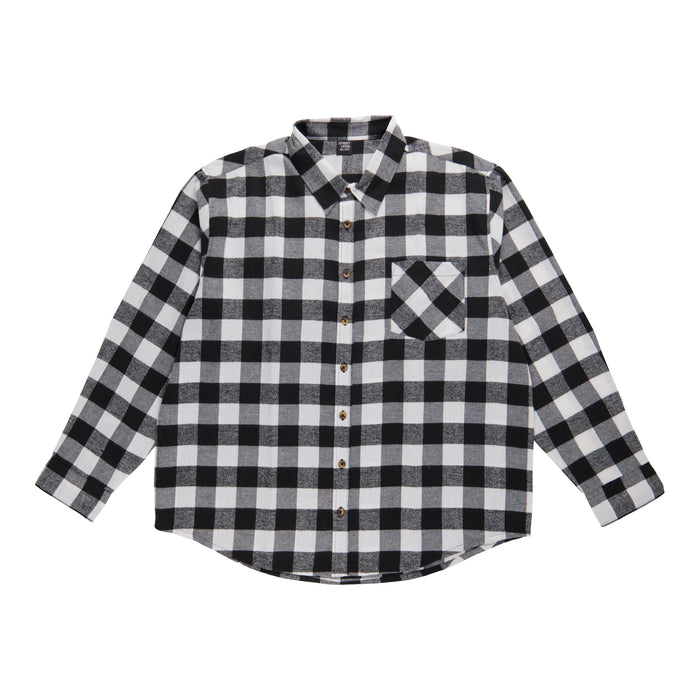 Men's Long Sleeve Button-Up Flannel Shirt, Assorted