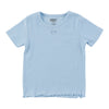 MONKEY BARS Toddler Girls' Autumn Flair Heart Detail Ribbed Short Sleeve T-Shirt
