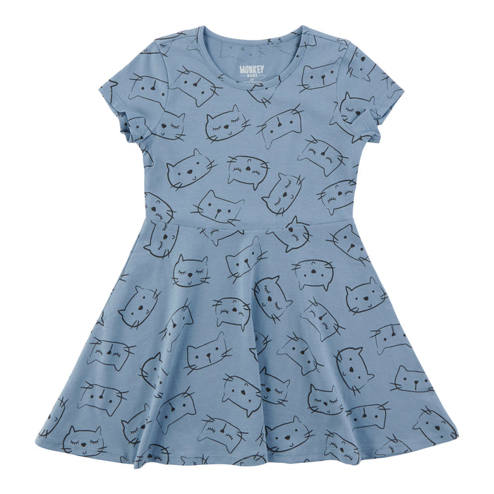 Robe imprimée à manches courtes Inspiration automnale MONKEY BARS pour toutes-petites