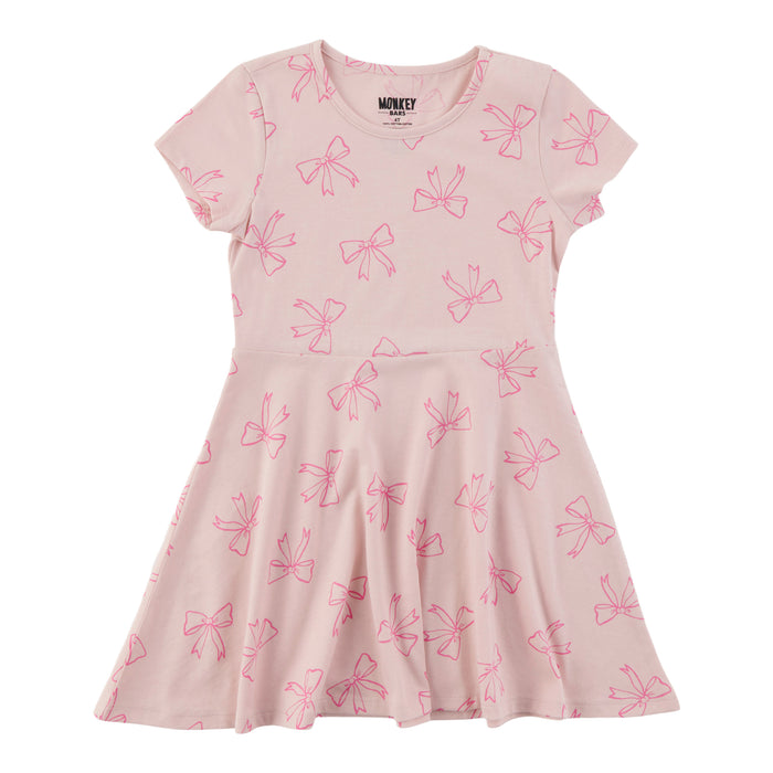 MONKEY BARS Toddler Girls' Autumn Flair Printed Short Sleeve Dress