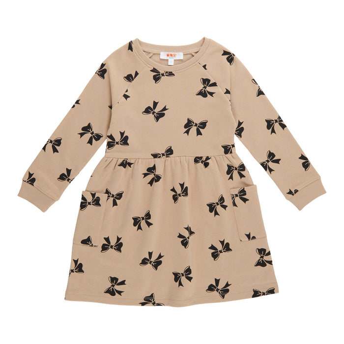 MONKEY BARS Toddler Girls' Autumn Flair Printed Long Sleeve Fleece Dress