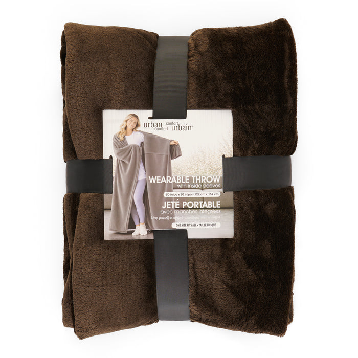 Solid Wearable Throw Blanket, 48-in x 60-in.