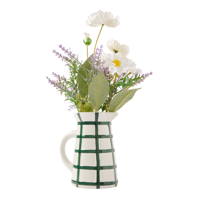 Pichet avec fleurs sauvages HomeStyles, 8 po x 14,5 po