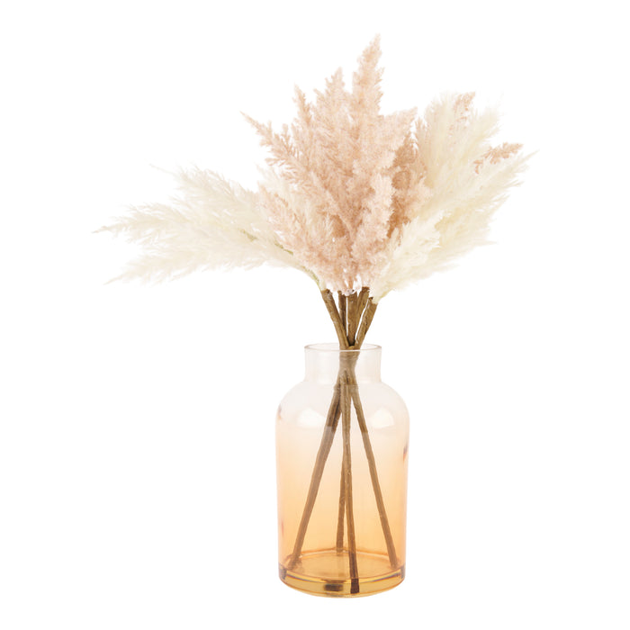Décoration florale dans un vase en verre dégradé HomeStyles, 10 po x 10 po x 16 po