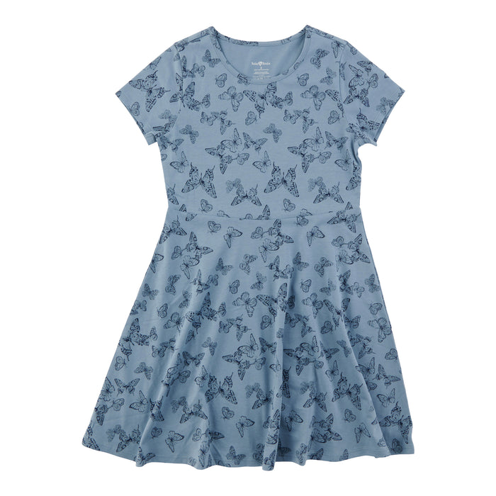 Robe imprimée à manches courtes Inspiration automnale BELLA & BIRDIE pour filles