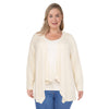 Cardigan en maille crochet taille plus lily morgan pour femmes