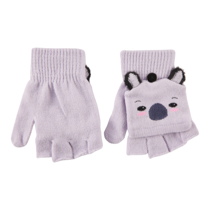 Girls' Novelty Printed Convertible Mittens
