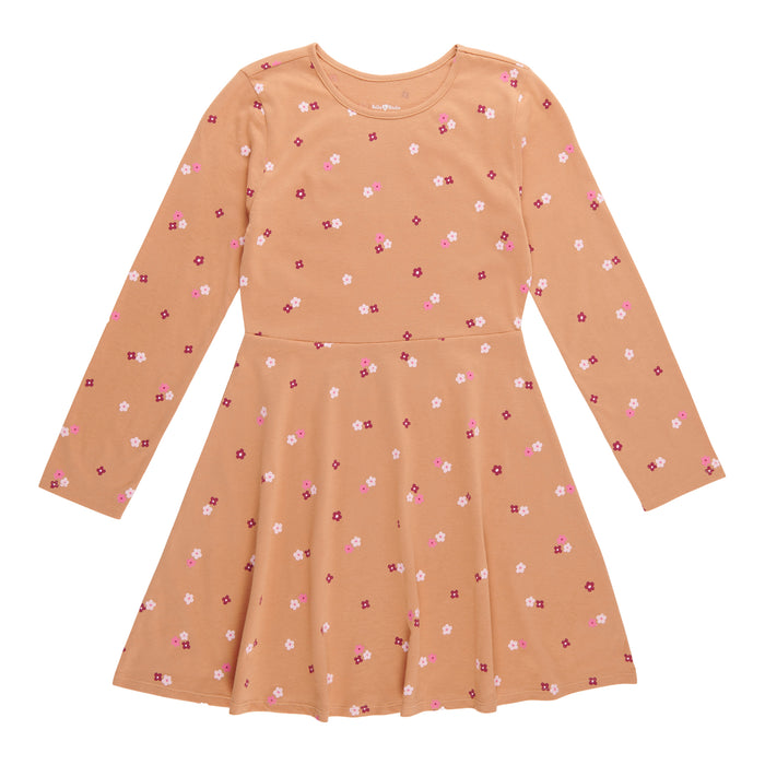 Robe imprimée à manches longues Inspiration automnale BELLA & BIRDIE pour filles