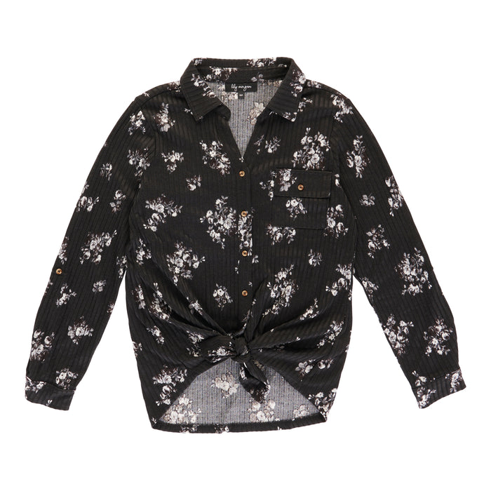 lily morgan Women's Printed Collared Top