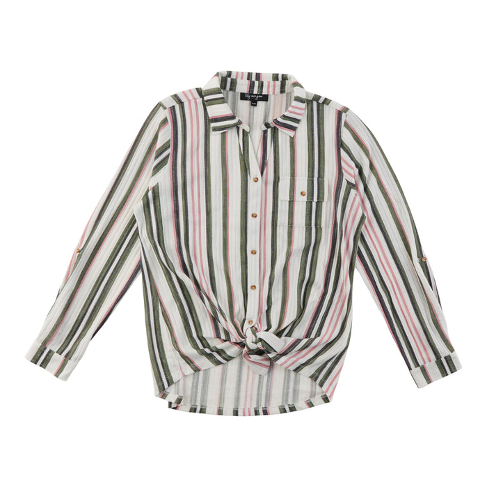 lily morgan Women's Printed Collared Top