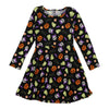 Girls' Novelty Printed Long Sleeve Dress