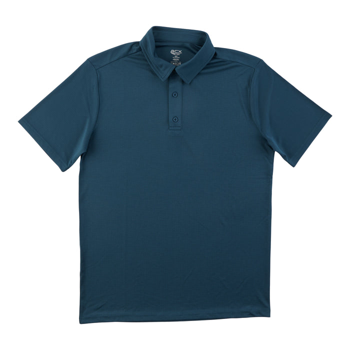 ACX Active Men's Textured Short Sleeve Polo