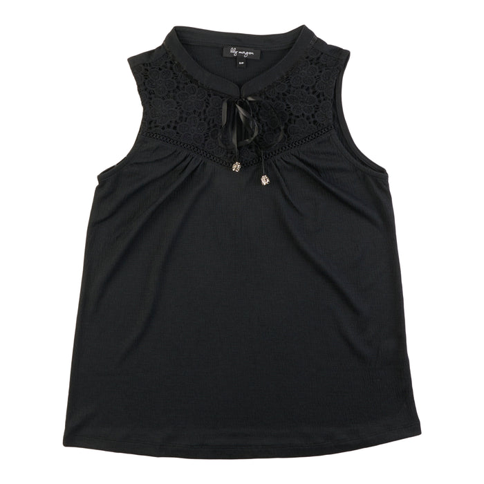 Camisole unie avec détails en dentelle lily morgan pour femmes