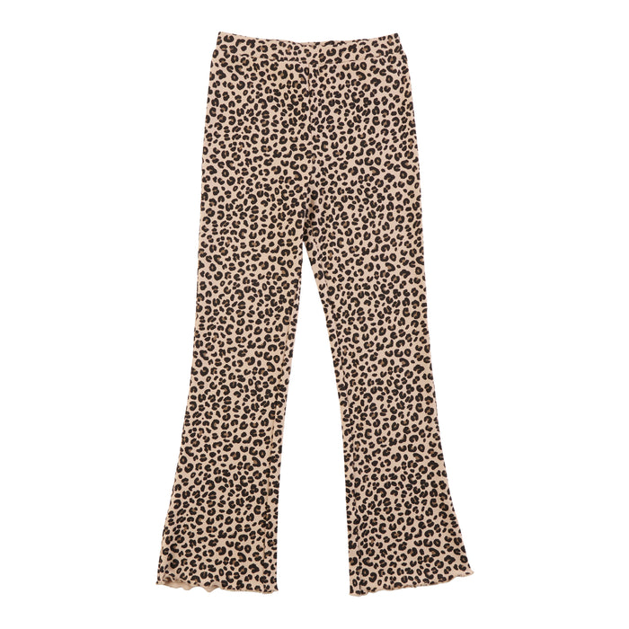 BELLA & BIRDIE Girls' Autumn Flair Printed Ribbed Flare Leggings