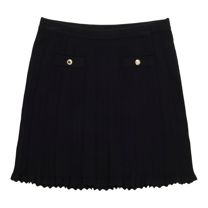 lily morgan Women's Solid Pointelle Skirt