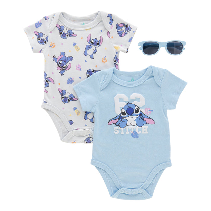 Ensemble avec cache-couches imprimés Lilo et Stitch sous licence pour bébés filles, 3 pièces, 0 à 9 mois