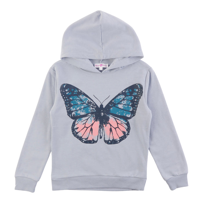 Chandail imprimé à capuchon en molleton à enfiler Inspiration automnale BELLA & BIRDIE pour filles