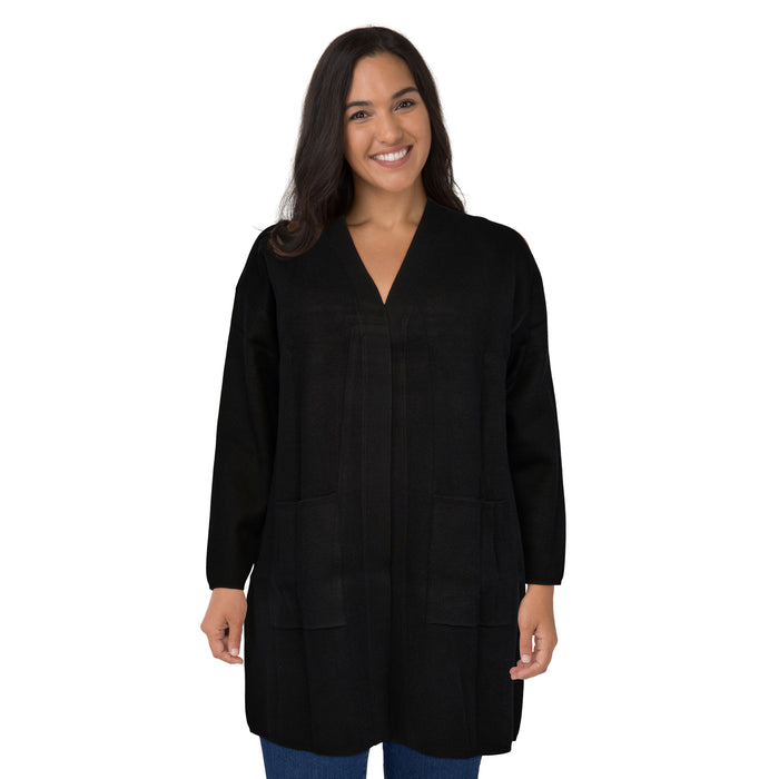 Manteau‑cardigan long en maille ouvert sur le devant taille plus lily morgan pour femmes