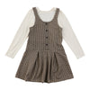 Robe-salopette à carreaux et manches longues Inspiration automnale BELLA & BIRDIE pour filles