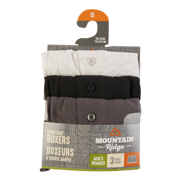 Boxeurs amples en tricot Mountain Ridge pour hommes, emb. de 3