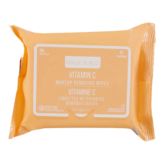 Holly & Blu Vitamin C Make-Up Removing Wipes, 25-Count