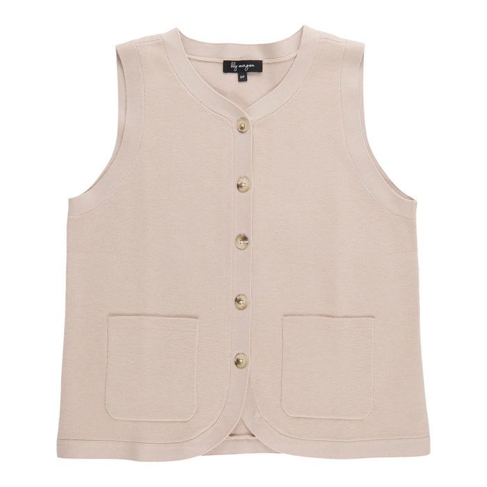 lily morgan Women's Button Front Sweater Vest