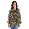Classic Editions Women's Printed Double Layer Blouse