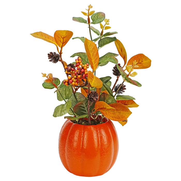 HomeStyles Pumpkin Floral Arrangement, 4.3-in x 4.3-in x 11-in.