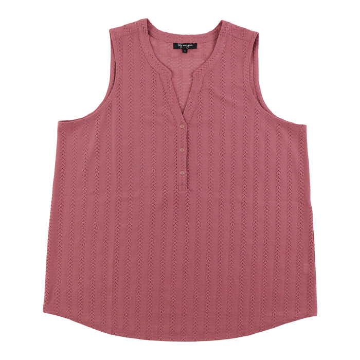 Camisole avec bouton sur le devant taille plus lily morgan pour femmes
