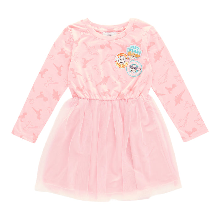 Toddler Girls' Licensed Printed Long Sleeve Tutu Dress