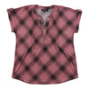 lily morgan Women's Printed Pintuck Top