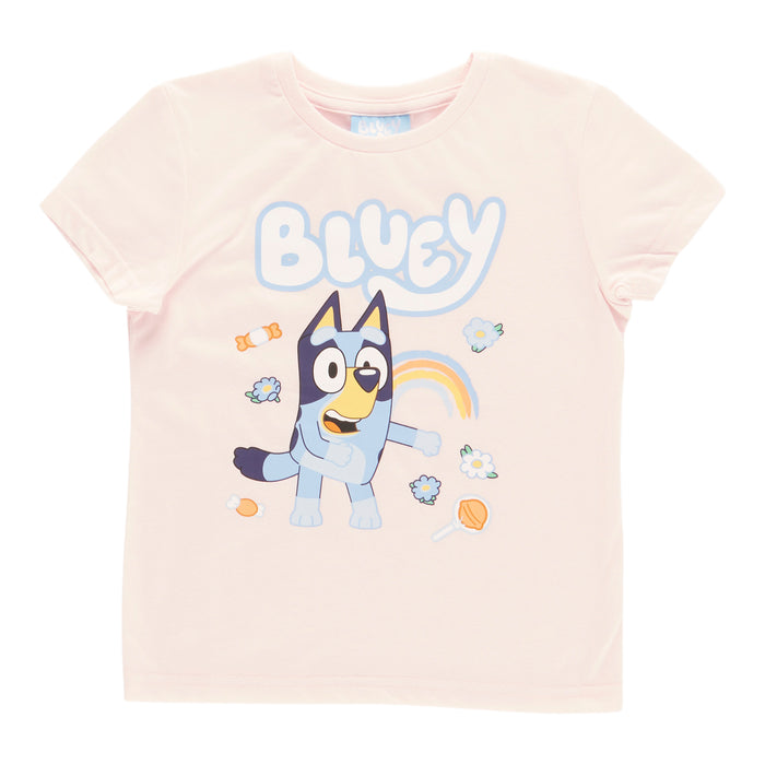Toddler Girls' Licensed Bluey Printed Short Sleeve T-Shirt