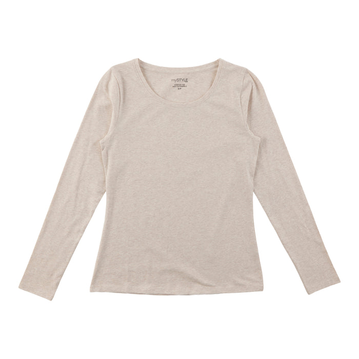 Tee-shirt à encolure dégagée et manches longues mySTYLE pour femmes