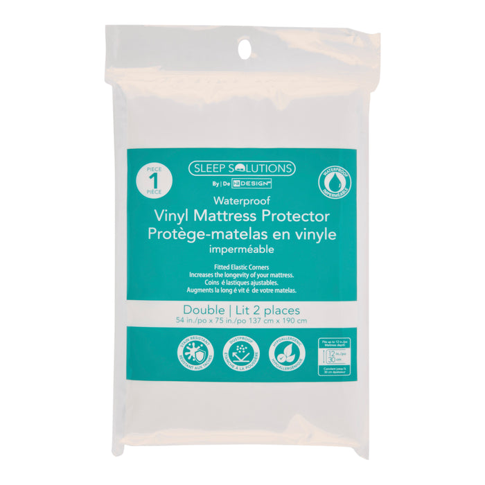 HomeStyles Vinyl Waterproof Mattress Protector, Queen, 60-in x 80-in.