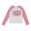 Haut côtelé style baseball à manches longues Inspiration automnale BELLA & BIRDIE pour filles