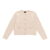 Cardigan uni avec boutons couleur or lily morgan pour femmes