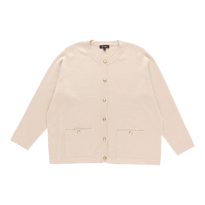 Cardigan avec boutons dorés taille plus lily morgan pour femmes