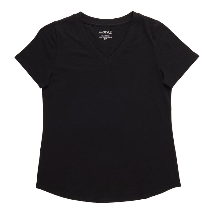 mySTYLE Women's V-Neck Short Sleeve Top
