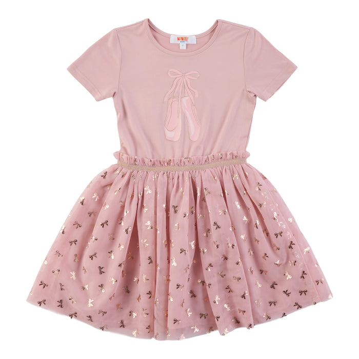 Robe imprimée avec tutu à manches courtes Inspiration automnale MONKEY BARS pour toutes-petites