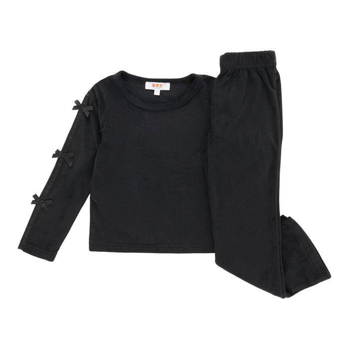MONKEY BARS Toddler Girls' Autumn Flair Long Sleeve Set with Bows, 2-Piece
