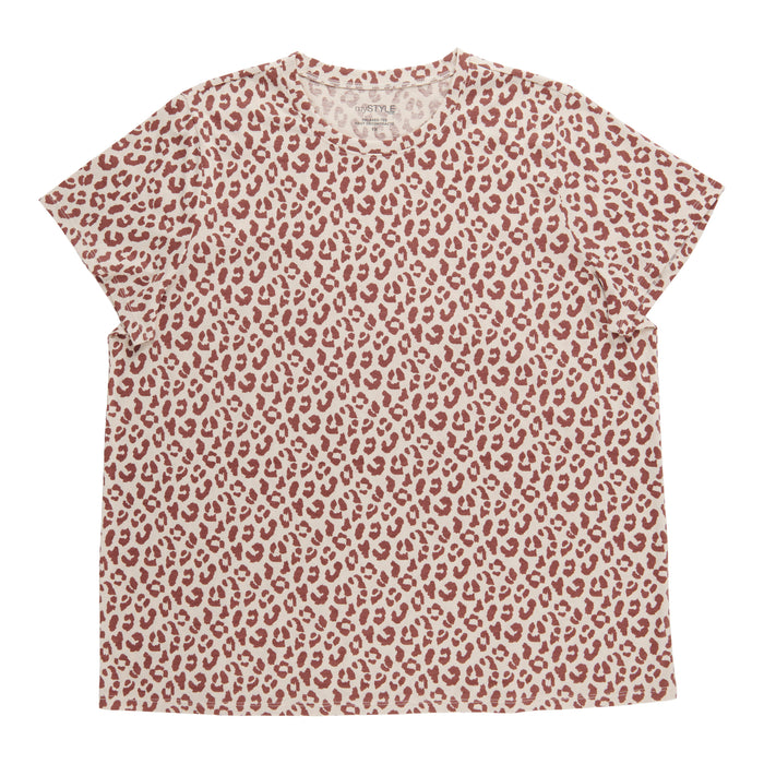 mySTYLE Women's Plus Short Sleeve Crew Neck Tee