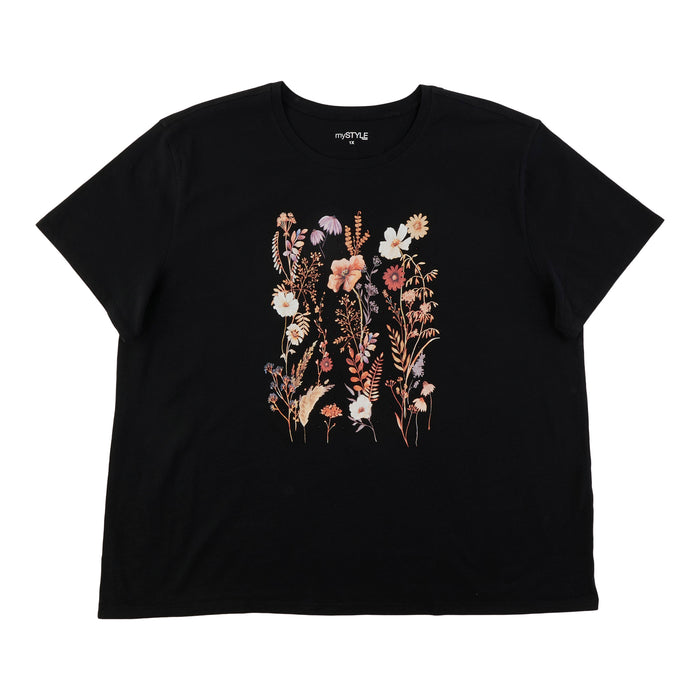mySTYLE Women's Plus Embellished Tee