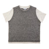mySTYLE Women's Short Sleeve Two-Fer Sweater