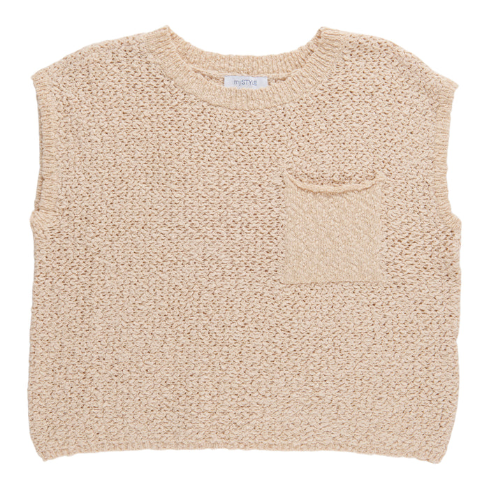 mySTYLE Women’s Textured Sleeveless Sweater