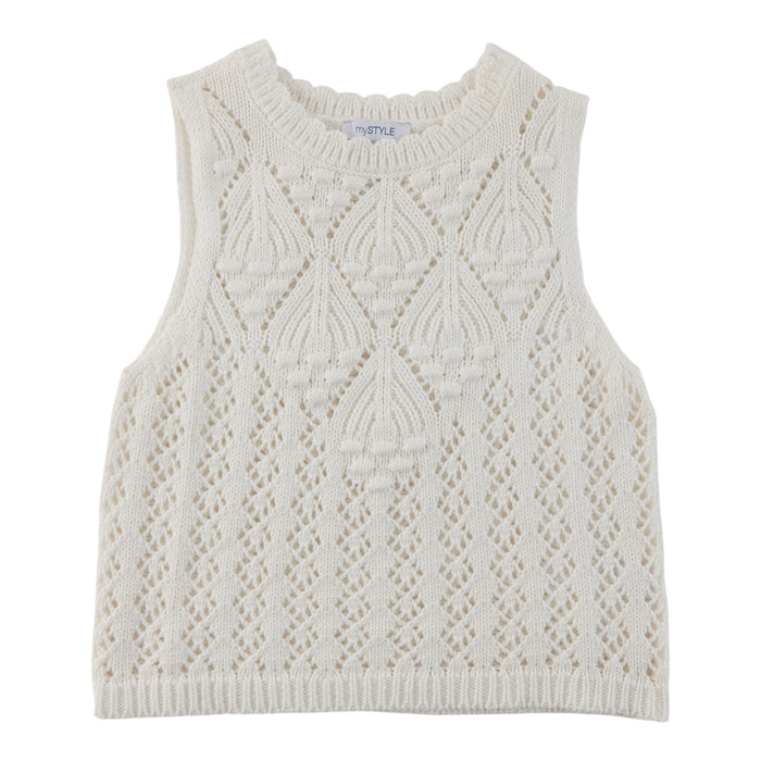 mySTYLE Women's Bubble Stitch Knit Vest
