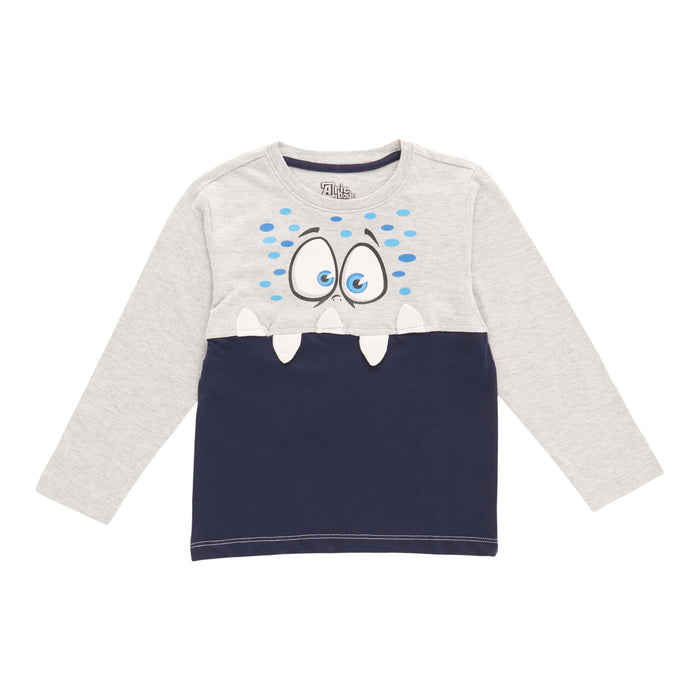 Toddler Boys' 3D Element Printed Long Sleeve T-Shirt