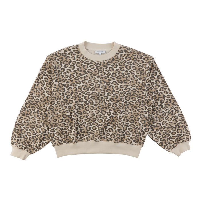 Chandail en coton ouaté imprimé en tissu bouclette mySTYLE pour femmes